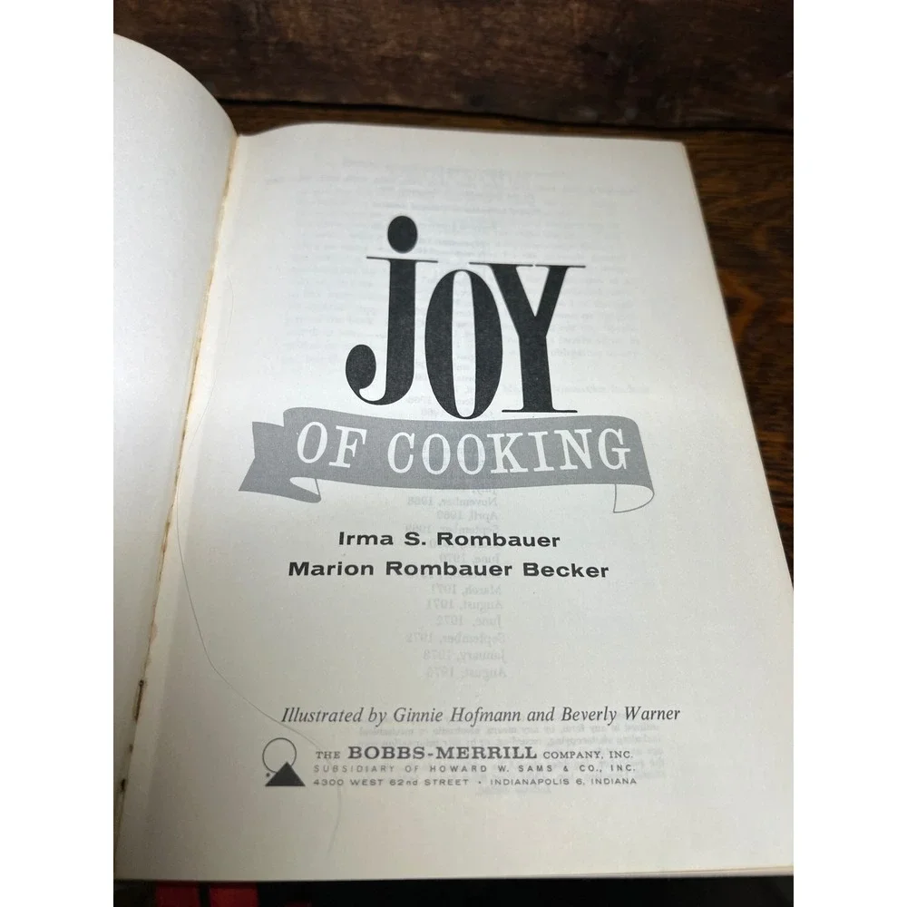 Joy of Cooking Irma Rombauer Marion Becker Vintage 1973 Hardcover Cookbook Blue